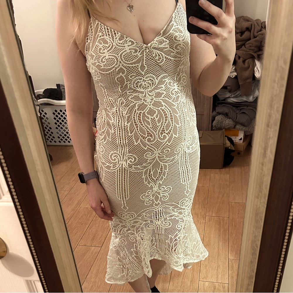 DO+BE Lace White Dress.